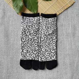 袜男女棉袜子潮 情侣二趾袜两指分夹脚足袋木屐猪蹄鞋 任意5双 包邮