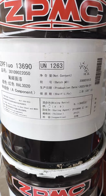 振华ZPFIuo13690氟碳面漆红色RAL3020   18升  进华