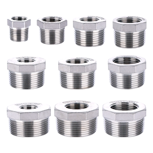 304不锈钢内外丝补芯1寸变6分转4分异径补心水管直通变径接头配件