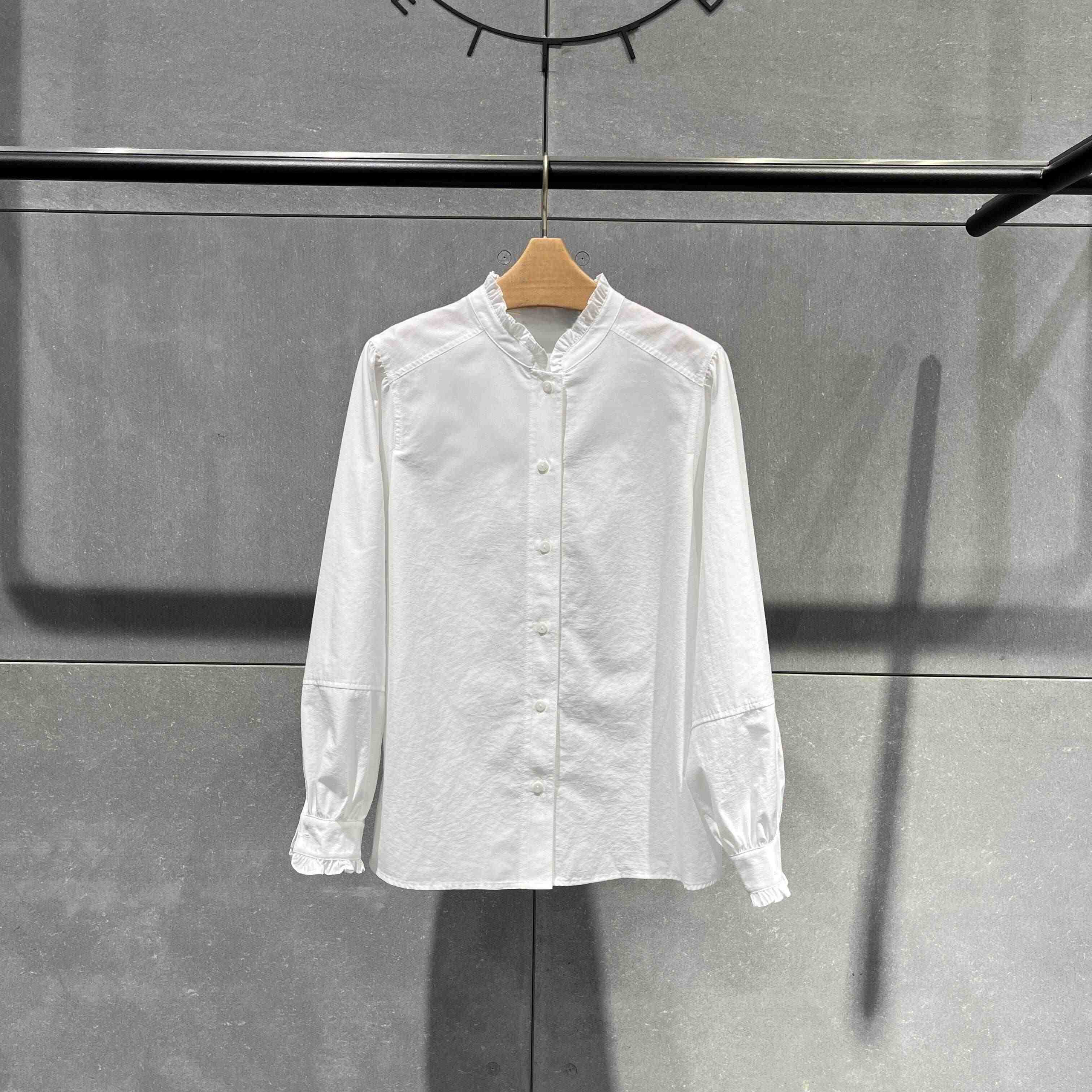 2024秋季木耳边立领长袖