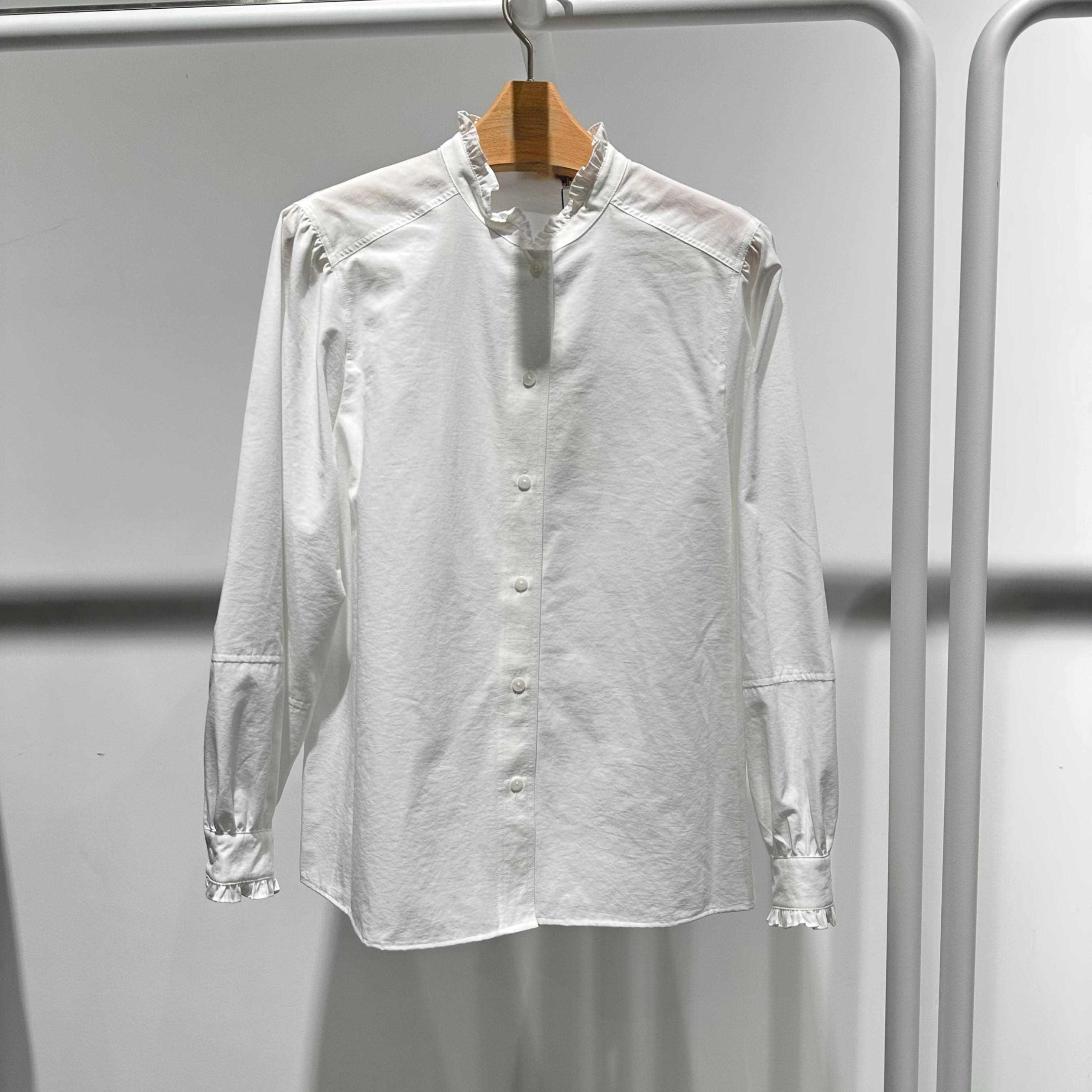 衬衣2024春季新款半高领