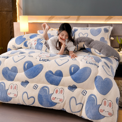 10斤被子冬被羊羔绒双面被加厚保暖棉被单人学生宿舍冬季被芯春秋