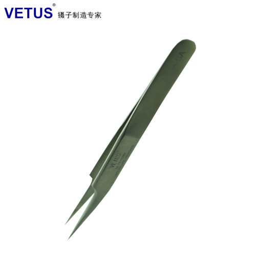 VETUS镊子 精细高精密高弹性防磁耐酸不锈钢尖头镊子 5A-SA - 封面