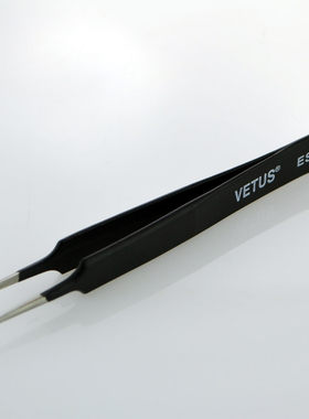 VETUS镊子 高弹性精细精密不锈钢尖头镊子夹持工具镊子 ESD-14