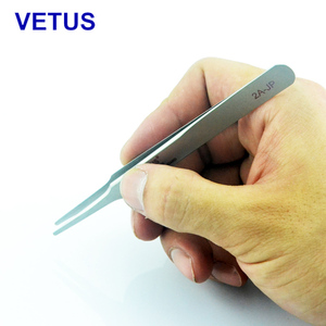 VETUS镊子 高精密精细不锈钢扁头镊子 耐酸防磁镊子 2A-JP