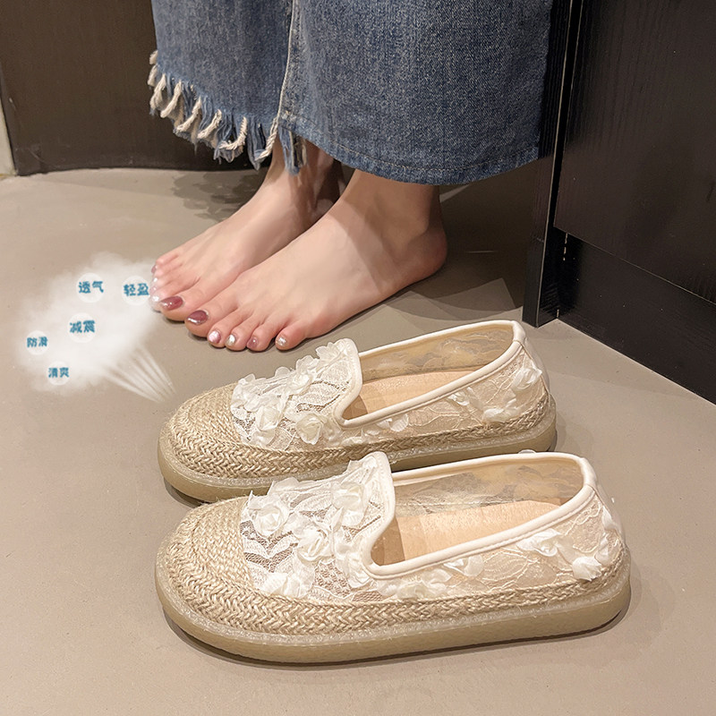 一脚蹬网面懒人鞋透气孕妇鞋子图片