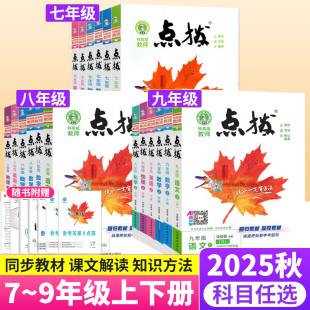 荣德基点拨七八九年级上下册语文数学英语物理化学人教版 华师外研教科鲁教初一初二初三教材同步讲解训练习题册辅导资料书 北师大版