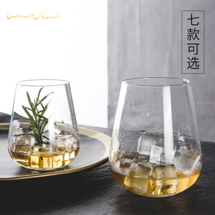 进口无铅水晶玻璃水杯家用高档超大啤酒杯牛奶果汁简约饮料杯套装