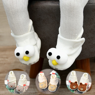 12个月女宝宝透气软底鞋 1岁男棉布6 春秋冬婴儿防掉卡通学步鞋