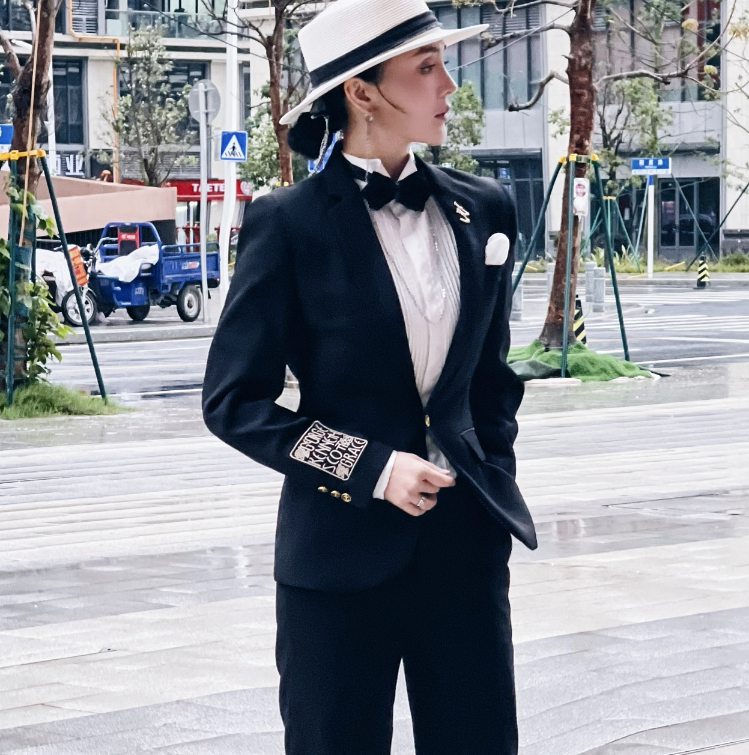 正正tutu的衣橱新款韩版绅士商务休闲修身西服套装一粒扣男女款