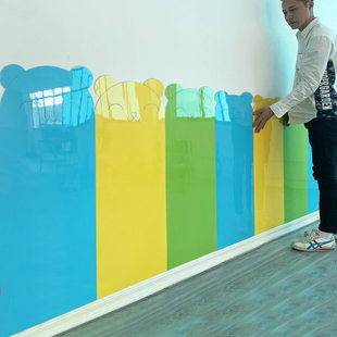 幼儿园软包墙裙防撞自粘墙贴教育机构耐磨墙围装 饰教室走廊护墙板