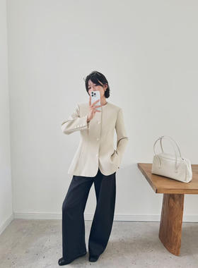 25秋冬时髦极简新中式收腰皮衣外套女士