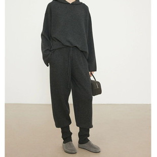 休闲裤 100羊毛_微锥束脚堆堆袜套针织运动裤 博主造型 CHICJC爆款