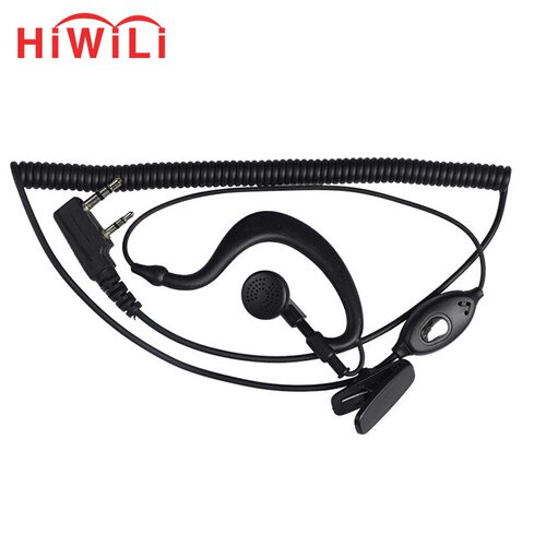 海唯联(HiWiLi)K口专业对讲机耳机耳麦卷线 适配建伍宝锋科立讯等
