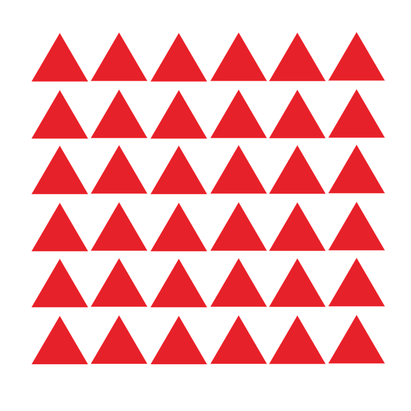 等边三角形学校公开课标签粘贴标记定位遮盖防水可写字背胶贴纸