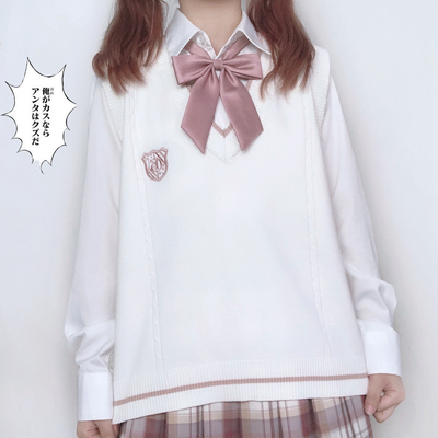 原创日系马甲套头校园风常规款