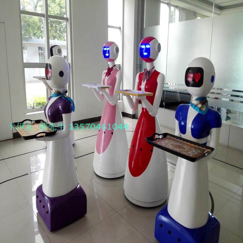 生产送餐机器人人形语音智能互动机器人餐厅迎宾送餐服务员保姆