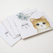 四本装 萌猫图画本套装 可爱卡通贝拉萌猫空白图画本儿童涂鸦画画本办公设计素描本速写本加厚纸张 科朗鑫盛