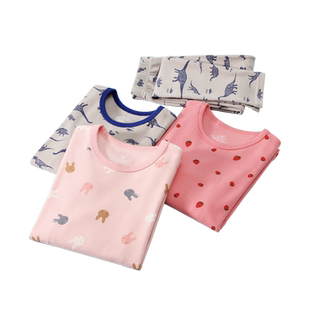 [CPC出口认证 280g拉架磨毛]朵熙儿 儿童纯棉保暖内衣套装秋衣裤