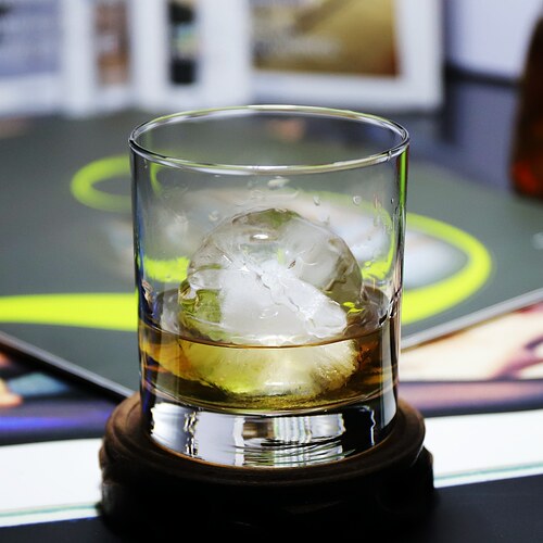 圆形玻璃杯威士忌酒杯洛克冰球杯
