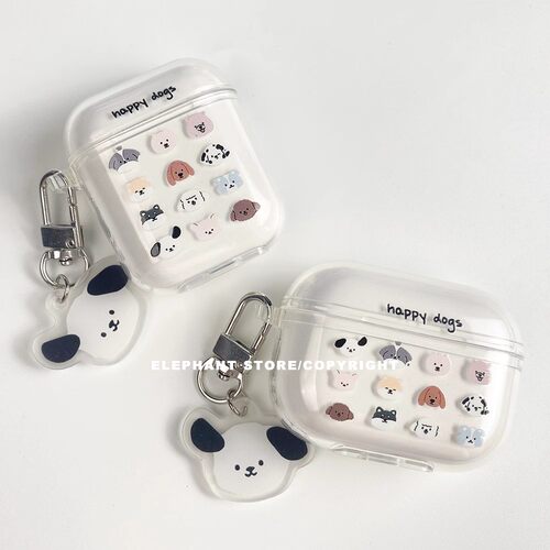 可爱小狗狗airpods4耳机壳适用于苹果无线蓝牙1/2代保护套pro3创意软airpodspro2保护套壳airpods3保护套