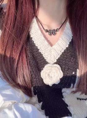 天然银曜石蝴蝶结吊坠手链项链百搭休闲酷帅风套装礼物女包邮