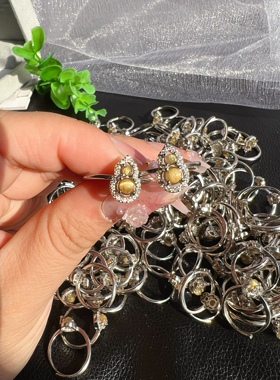 天然发晶戒指活扣葫芦款精致百搭礼物