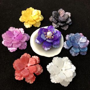 醋酸压克力板三层立体组合牡丹花古风发饰配件DIY手工头饰材料