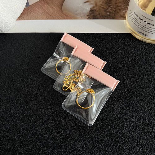 EVA无气味耳环收纳袋分装粉色透明精致耳钉饰品袋防氧化首饰袋子