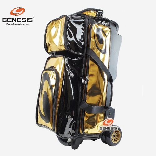 Genesid豪华保龄球拉杆式三球包