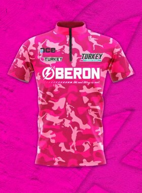 代购款韩国直发2022韩国自主品牌OBERON保龄球T恤衫运动衣红蓝粉