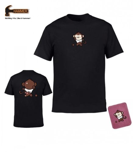 锤子品牌猴子圆保龄球T恤衫