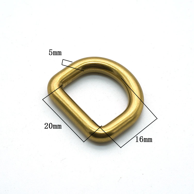 BRASS STAMPING SEAMLESS SOLID D-RING HANDMADE LEATHER GOODS BAGS HARDWARE ACCESSORIES THICKENED BRONZE D-BUCKLE ADJUSTMENT BUCKLE