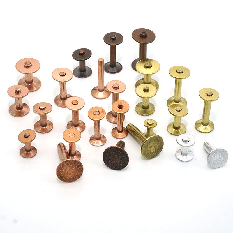 美式永固铆钉紫黄铜陨纹撞钉皮带包包子母钉箱包皮具DIY金属配件