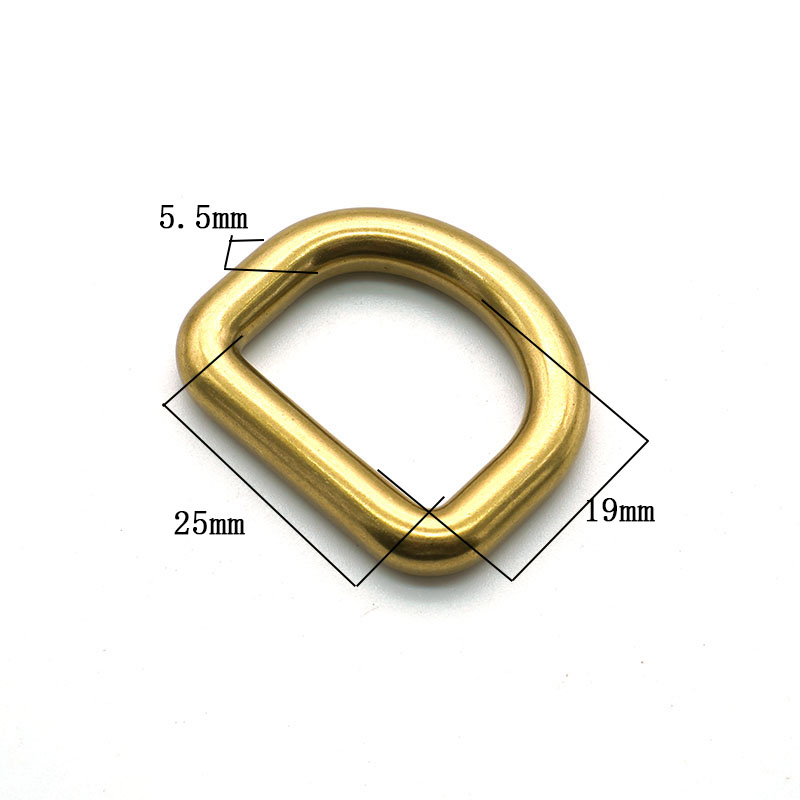 BRASS STAMPING SEAMLESS SOLID D-RING HANDMADE LEATHER GOODS BAGS HARDWARE ACCESSORIES THICKENED BRONZE D-BUCKLE ADJUSTMENT BUCKLE