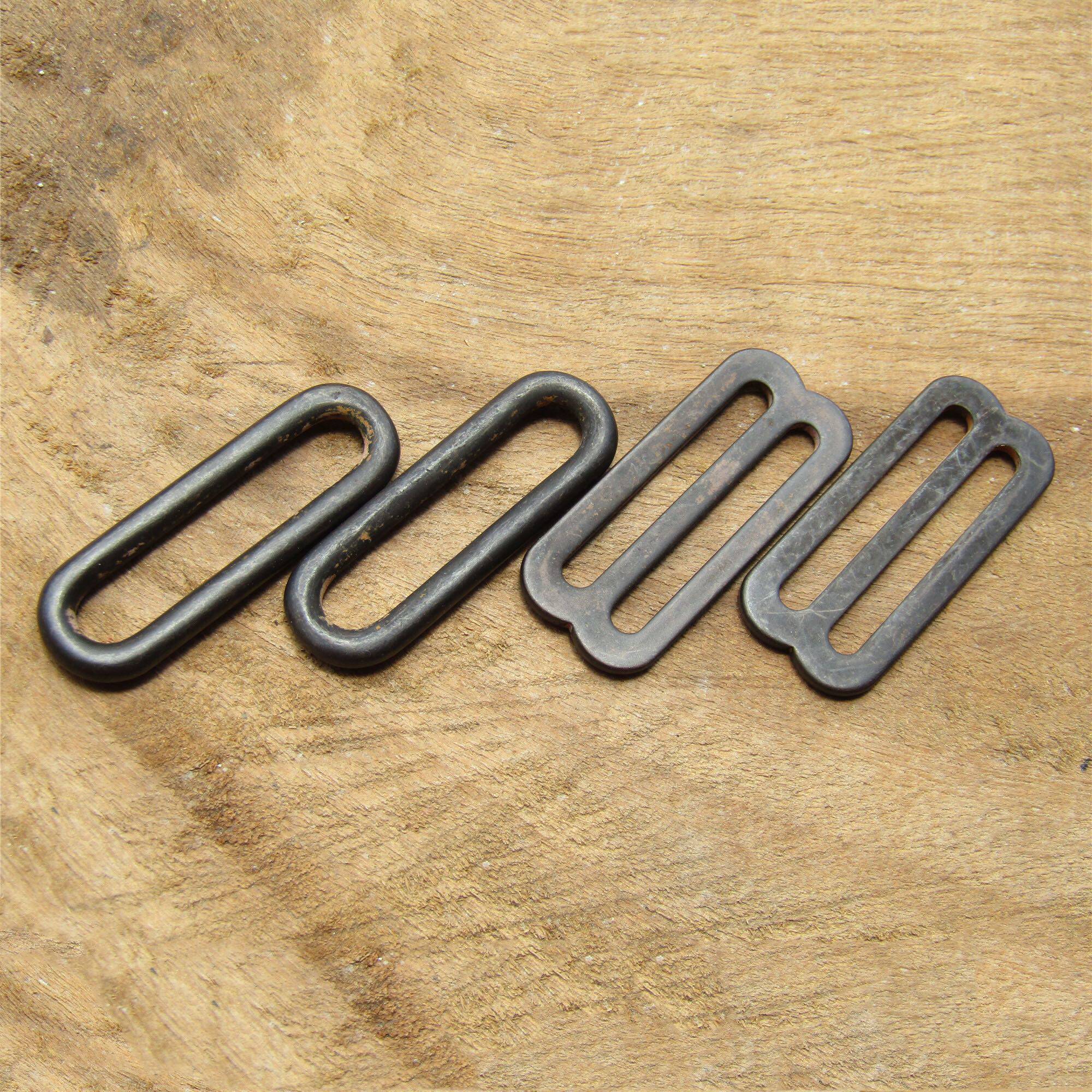 黄铜金属三档扣 日字扣 箱包扣 活动扣背带扣复古做旧方扣口字扣