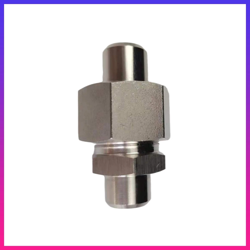 1  不锈钢锥密封焊接式直通管接头卡套式24度锥焊接接头