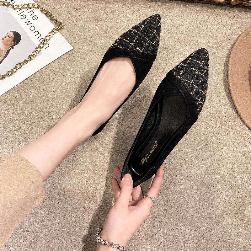 41-43大码女鞋肥脚晚晚鞋仙女平底软底四季单鞋尖头小码33-34夏季