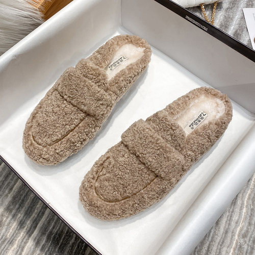 毛毛鞋拖鞋女秋冬外穿女鞋41一43