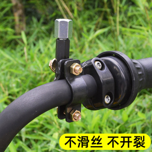 电动车雨棚固定支架遮阳伞底座电瓶车雨伞挡风板车把手机支架镜座