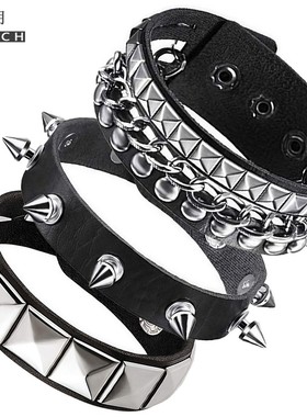 可调整叠带组合朋克手环手带
