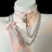 花边蕾丝蝴蝶结颈饰puppy铃铛choker项圈女颈带情侣有趣甜酷软妹