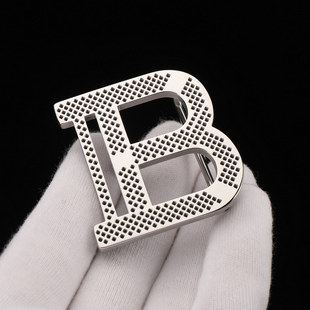内穿皮带扣挂扣男扣头不锈钢字母B字扣3.8平滑扣高档腰带头皮带头