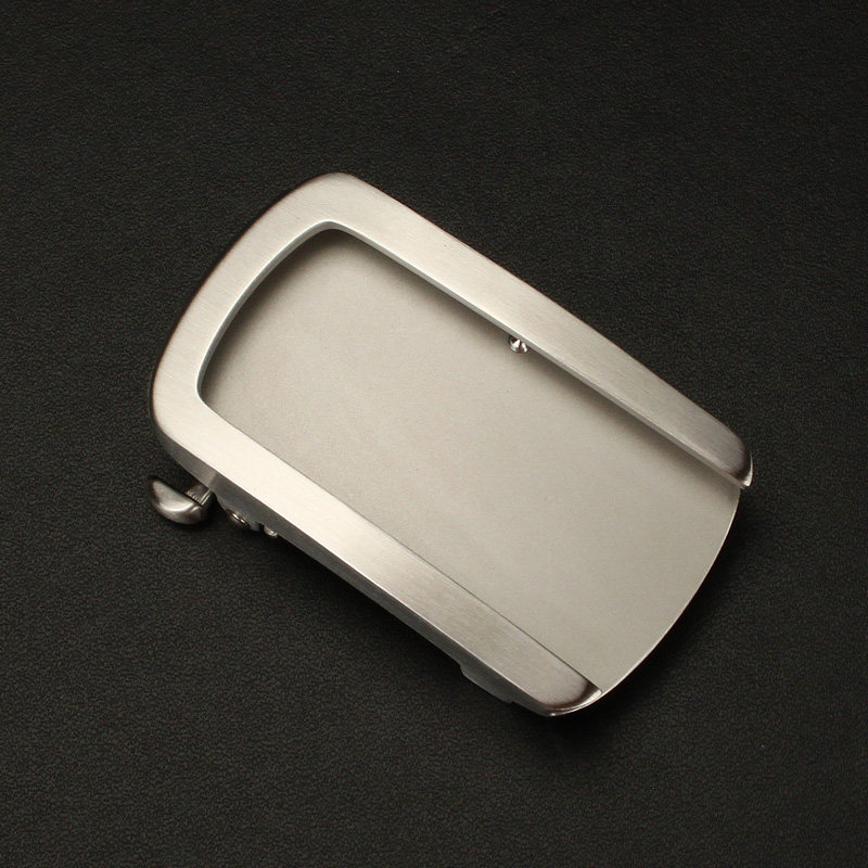 u字母款内穿自动扣男士皮带扣头不锈钢裤带腰带配件3.5cm高档商务