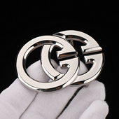 腰带卡子亮光款 3.8不锈钢平滑扣皮带挂扣简约款 双G字母内穿裤 4.0