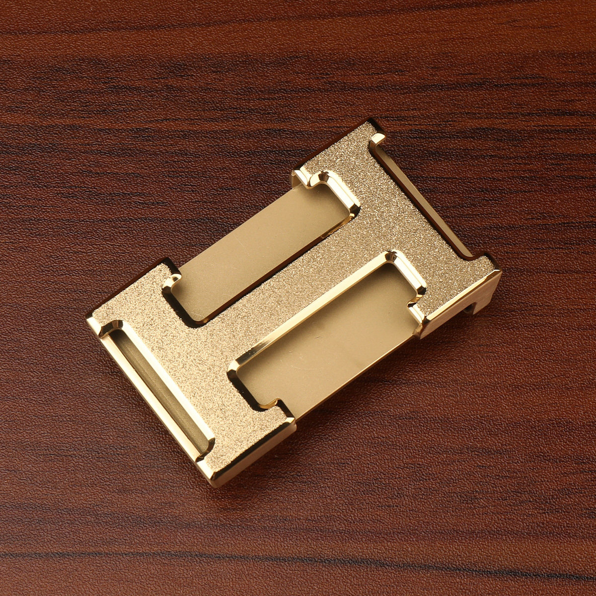 H字母内穿平滑扣男士高档皮带扣头不锈钢裤带腰带卡子时尚商务3.8