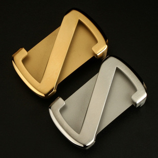 S字母内穿皮带头不锈钢扣皮带扣头男裤腰带扣平滑扣板扣3.8韩版潮