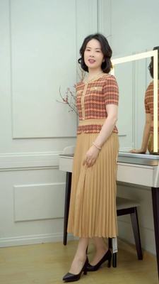 小香连衣裙弹力褶皱气质高贵显瘦