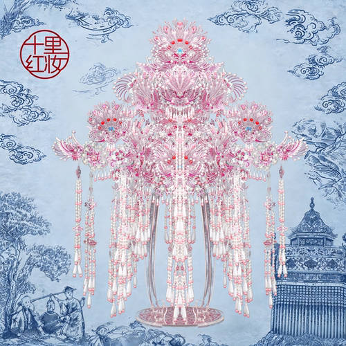 【新品】风模璎珞凤冠拼图3D立体金属拼图手工diy结婚情人节礼物