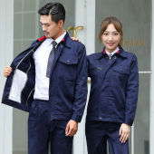 汽修机修工人耐磨多口袋工作服套装 工地劳保服上衣定制 男春秋长袖